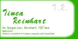 timea reinhart business card